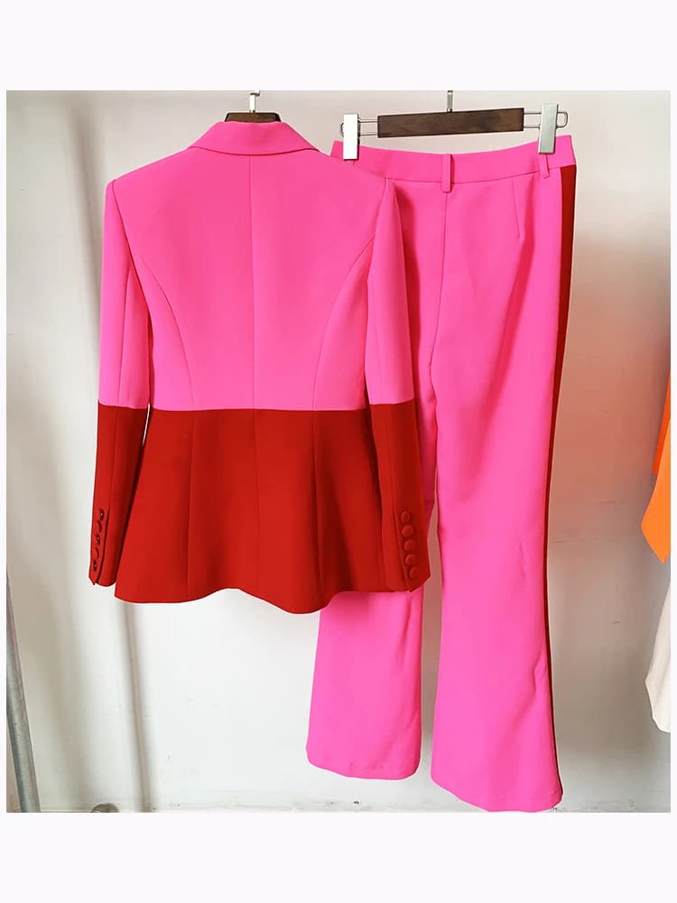 Ensemble de costume de créateur HIGH STREET, nouvelle mode 2026, pour femme, blazer à bouton unique,