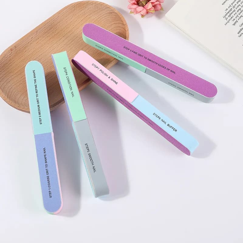 10/3 pièces bloc tampon à ongles 7 voies limes à ongles outils professionnels de soins des ongles bl
