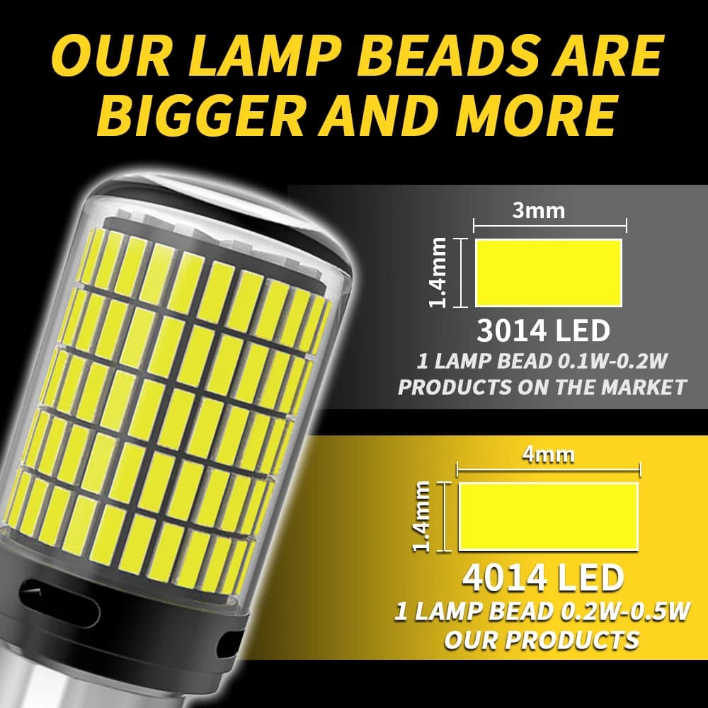 2x plus récent 4014 150SMD 1156 BA15S P21W BAU15S PY21W 1157 BAY15D P21/5W 7440 7443 ampoule LED Can