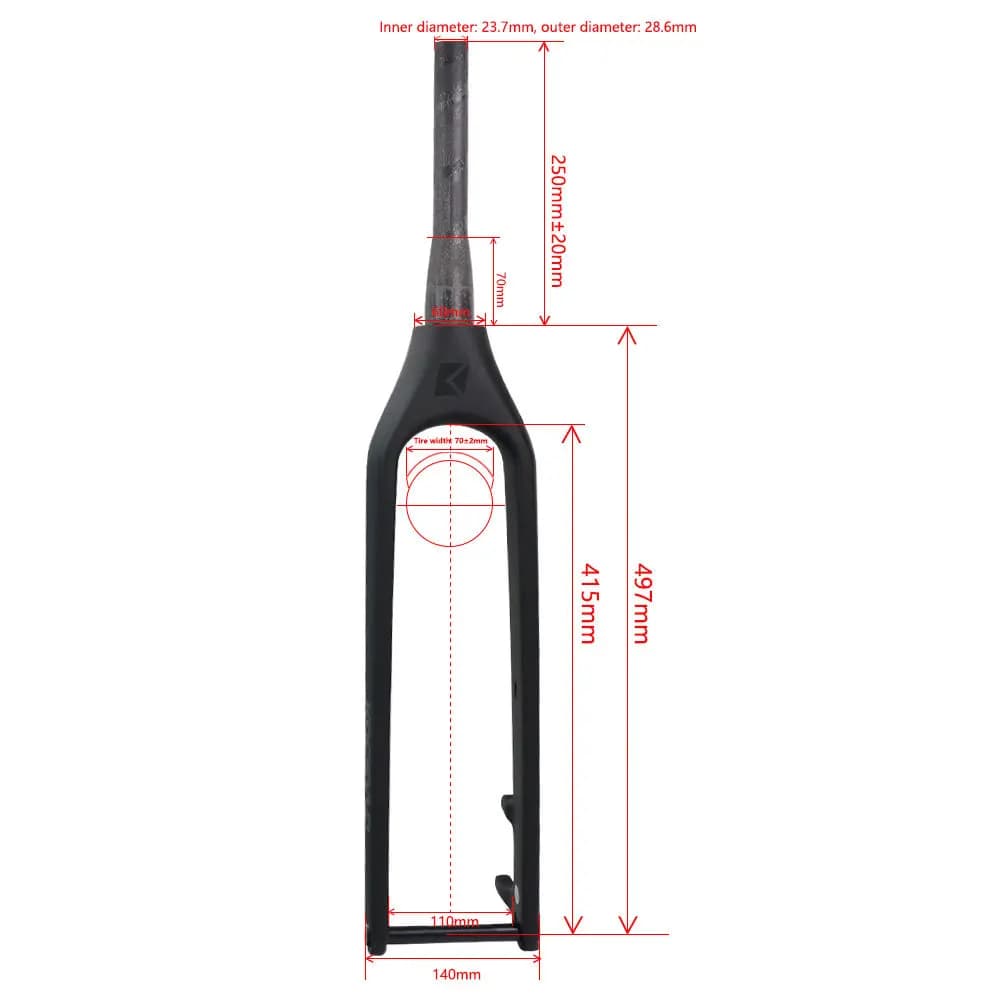 Fourche rigide vtt en carbone 29ER pour vélo de montagne, cadre 29 pour cadre de vélo vtt 29 180mm, 