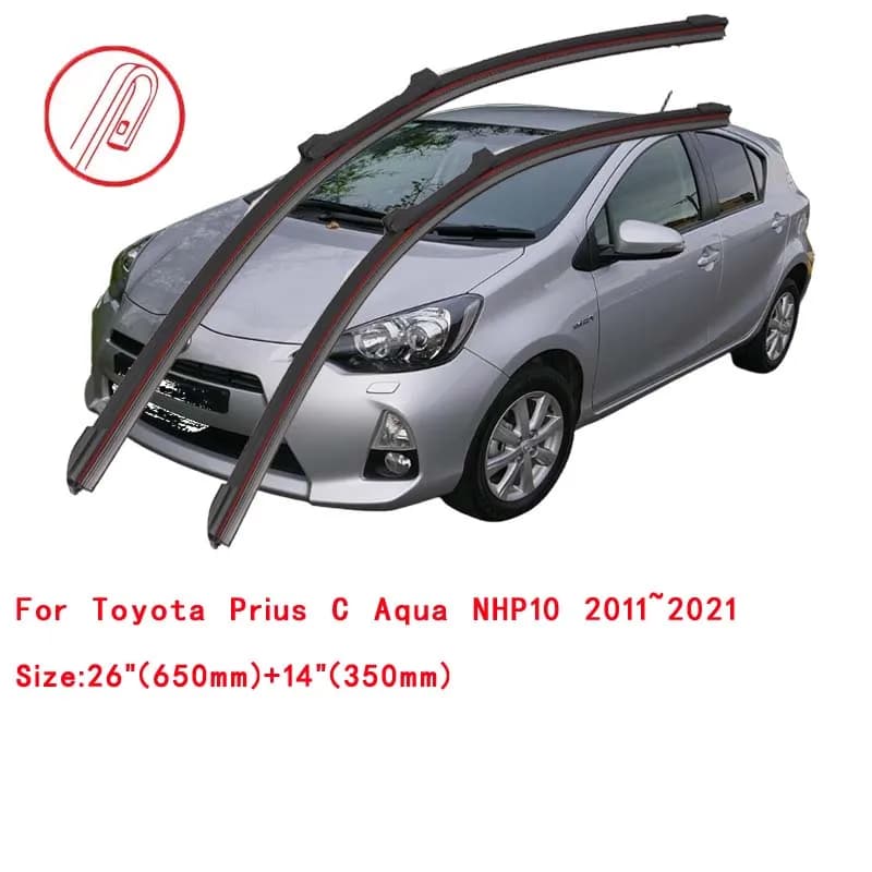 Balai d'essuie-glace avant pour Toyota Prius C Aqua NHP10, accessoires d'essuie-glace, pare-brise, f