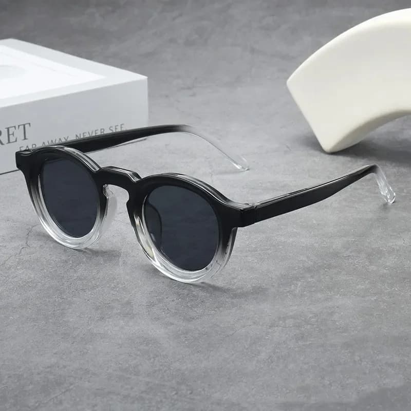 Lunettes de soleil rondes rétro à petite monture, personnalisées, haut de gamme, pour hommes et femm