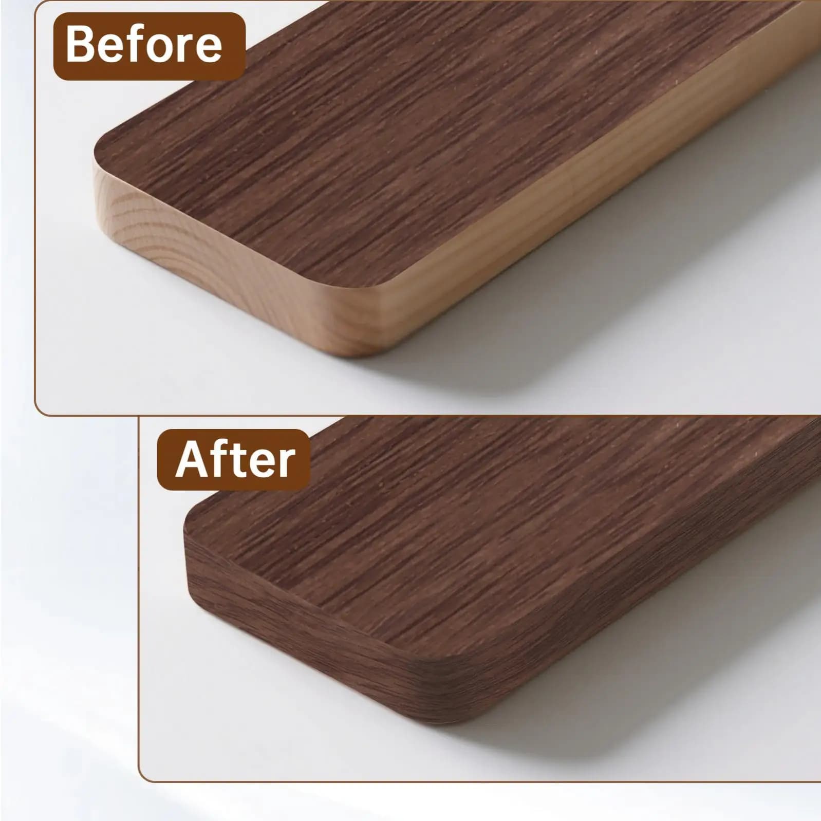 Largeur 7/8 pouces longueur 10 pieds/25 pieds/50 pieds grain de bois foncé adhésif thermofusible ban
