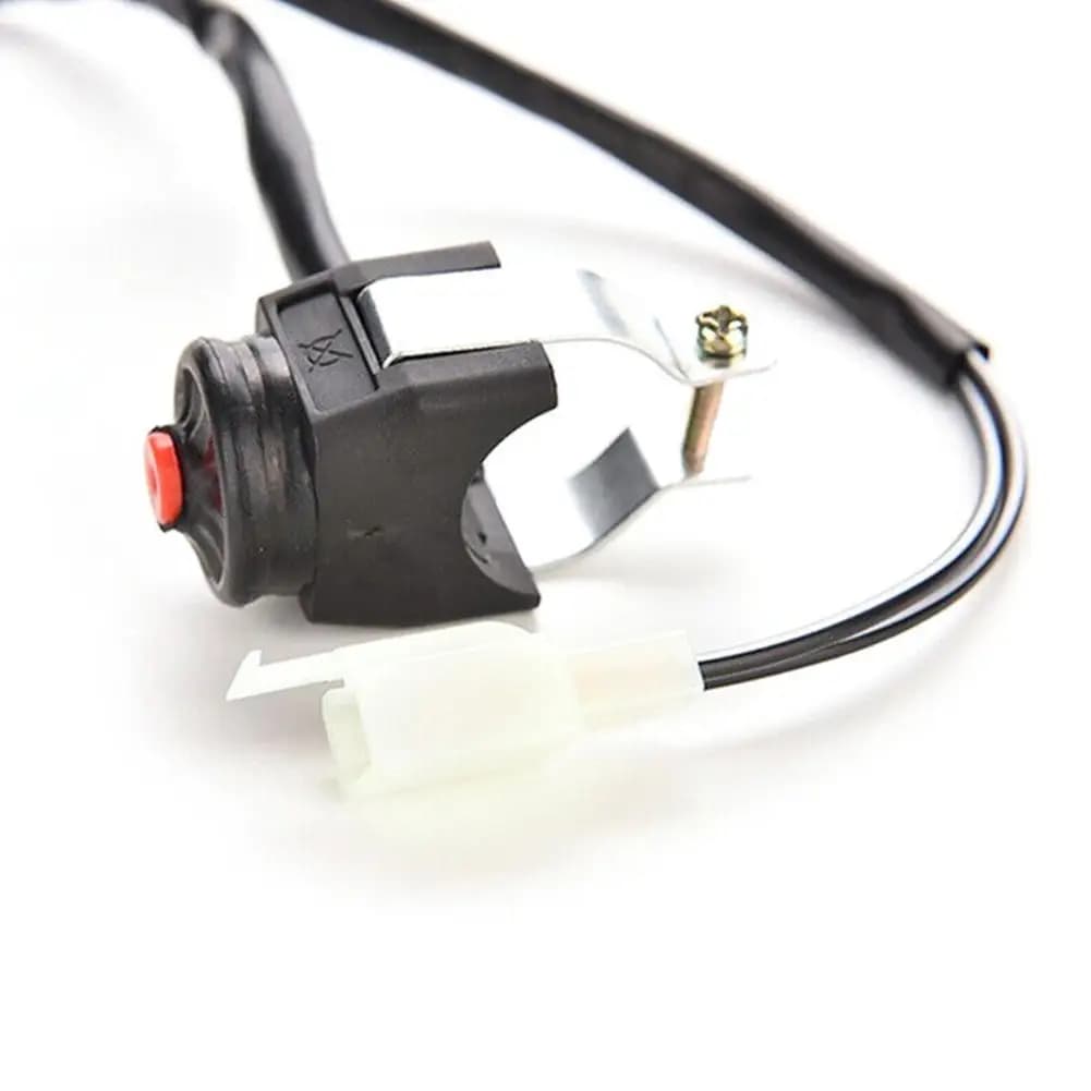 Moto tuer bouton poussoir rouge klaxon démarreur Dirt Bike ATV UTV double Sport pour 22mm (7/8 ") ba