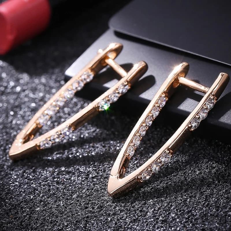 Aravant 925 argent 18K or cubique zircone boucles d'oreilles pour les femmes bijoux de mode