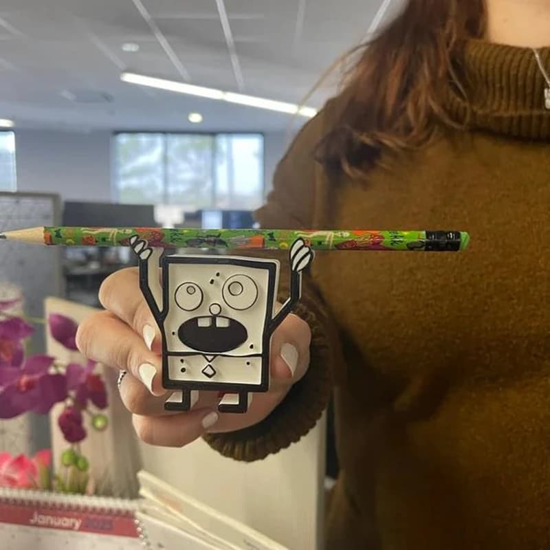 Porte-crayons imprimé en 3D, DoodleBob, porte-stylo de bureau, organisateur de bureau, décoration de