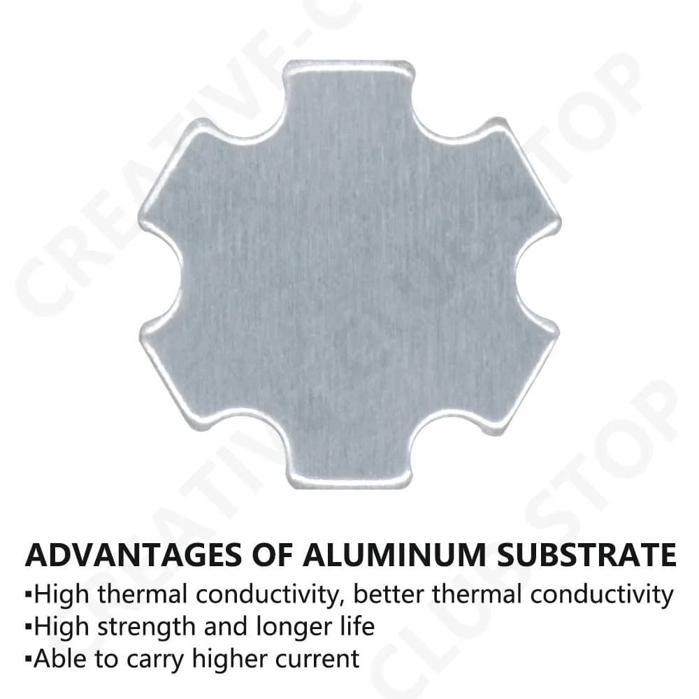 10 pièces LED PCB plaque de Base ronde en aluminium haute puissance dissipateur de chaleur 1W 3W 5W 