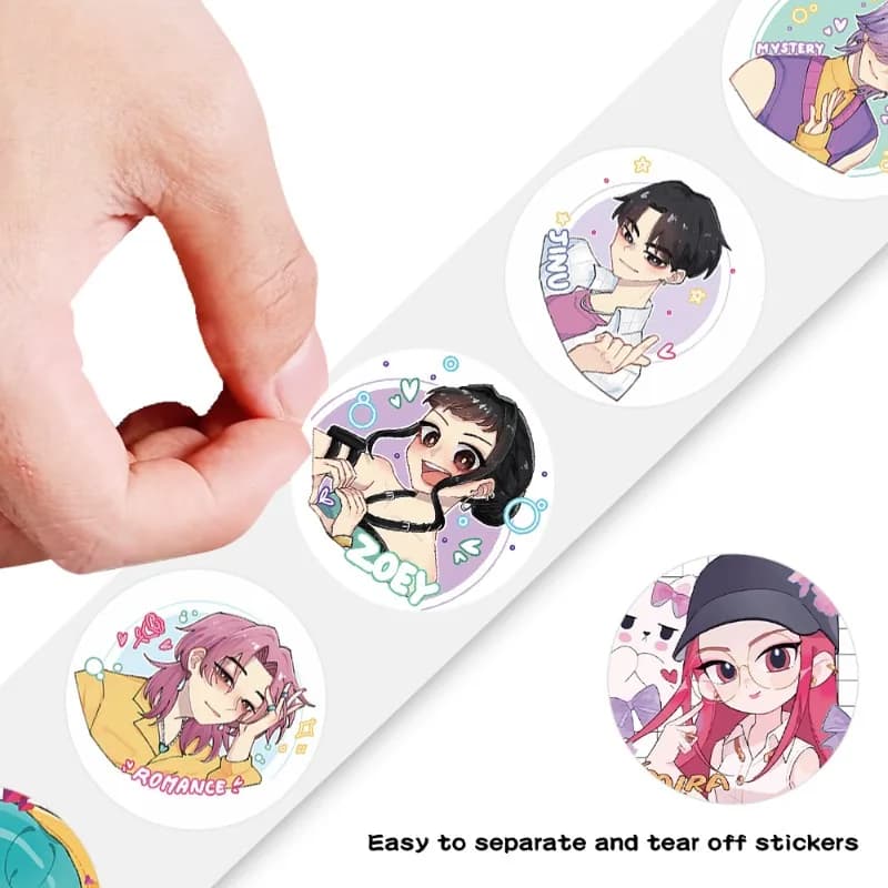500 autocollants populaires sur le thème du tigre, anime et K-Pop, imperméables, pour scrapbooking, 