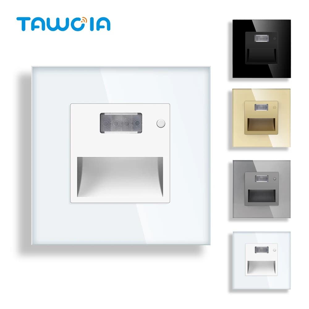 TAWOIA LED lumière d'escalier PIR capteur applique murale AC 110 V-240 V encastré pied escalier coul