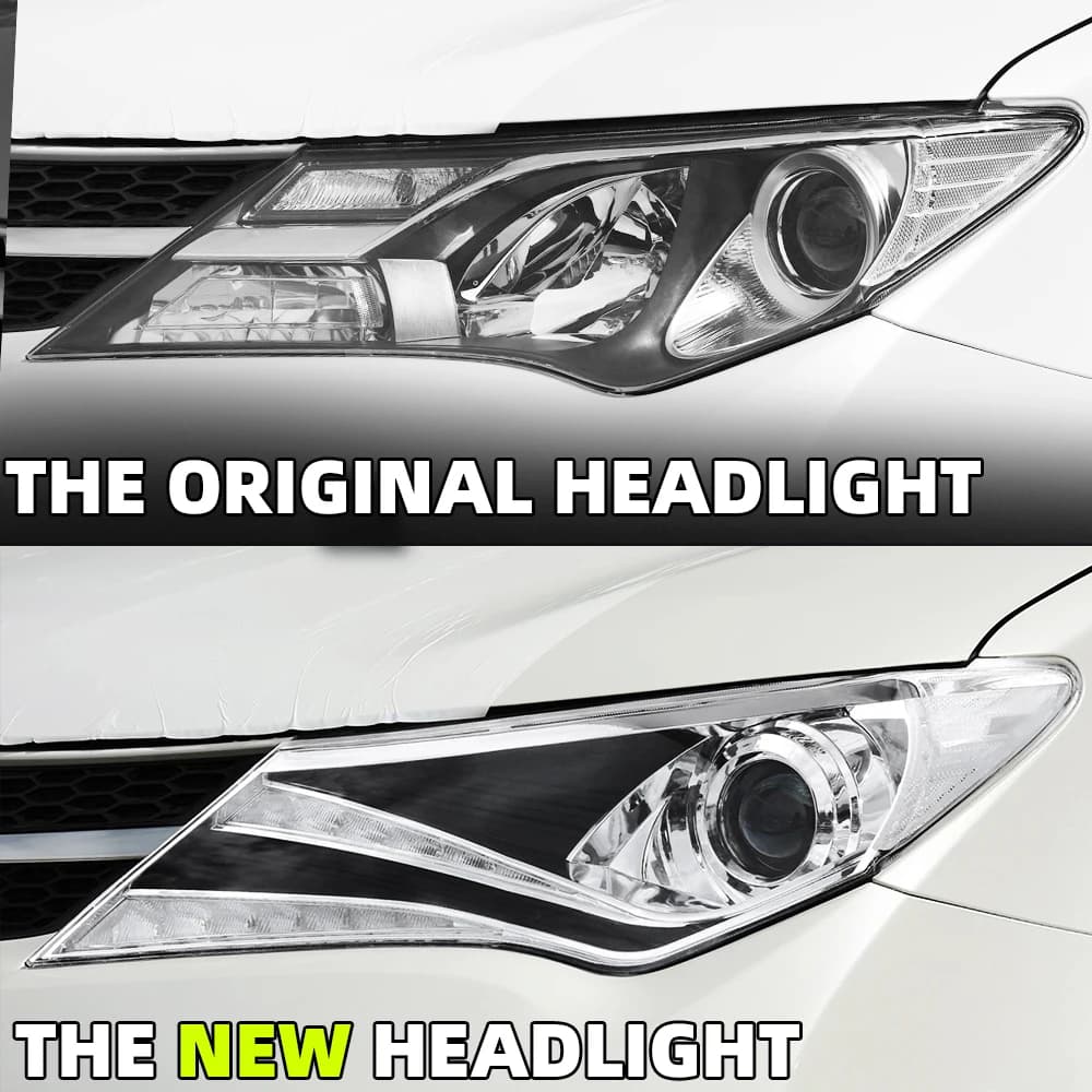 Depo – ensemble de phares adaptés à la Toyota RAV4, phares LED modifiés, lentille Laser, feux de jou