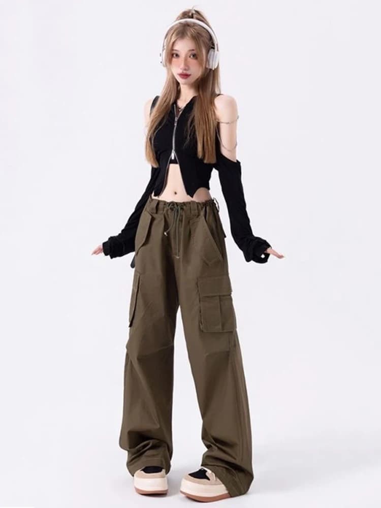 T-shirt à manches longues avec fermeture éclair pour femmes, vêtements à épaules dénudées pour jeune