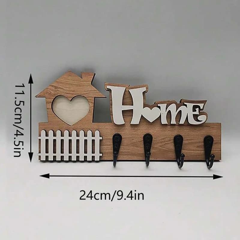 Crochets muraux en bois, cintres muraux pour porte, décoration d'entrée, porte-clés, artisanat en bo