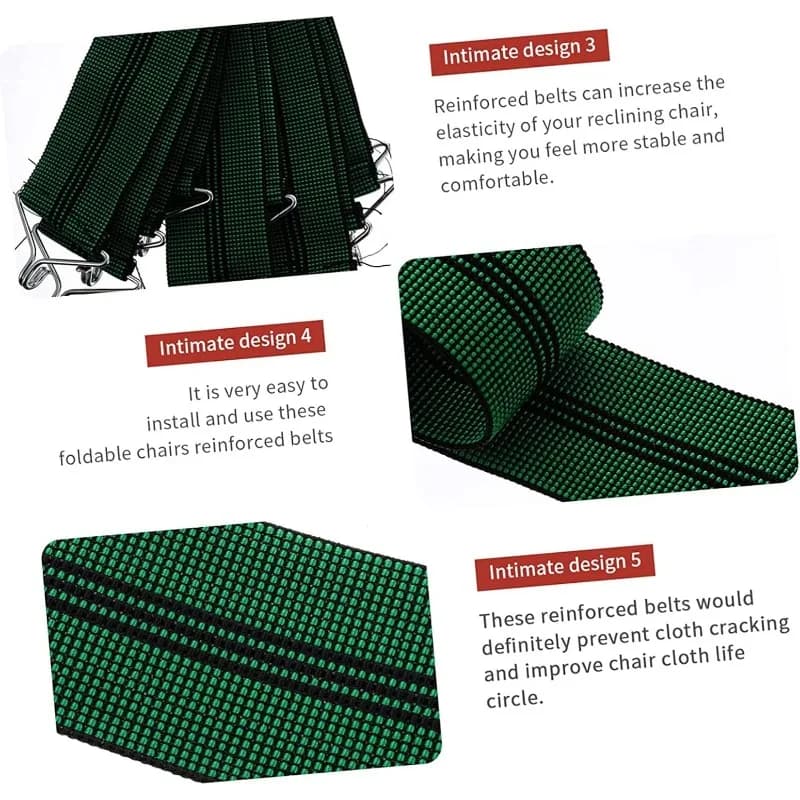 Le plus récent KangHing 6 pièces de remplacement pour chaise longue, corde élastique universelle, co