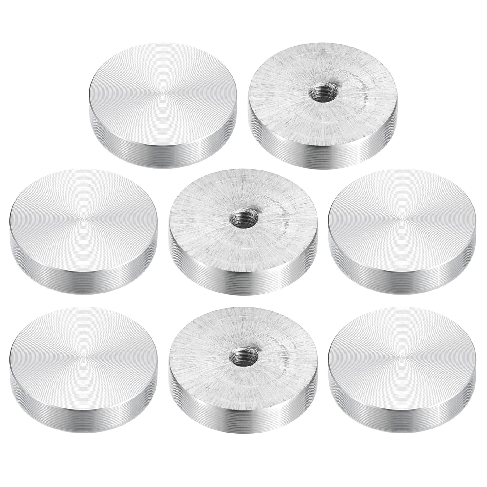 Disque en aluminium de 30/40/50/60mm de diamètre, filetage M6 M8 M10, forme ronde, Table en verre, d