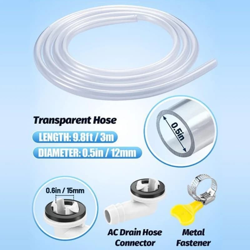 Tuyau Vidange pour Climatiseur, Tube Péristaltique, Connecteur Flexible, Analyste pour Fenêtre, 3/6/