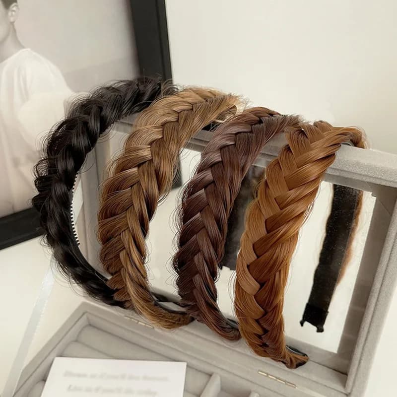 Perruque synthétique tressée torsadée pour femmes, bandes de cheveux, tresses à la mode, accessoires
