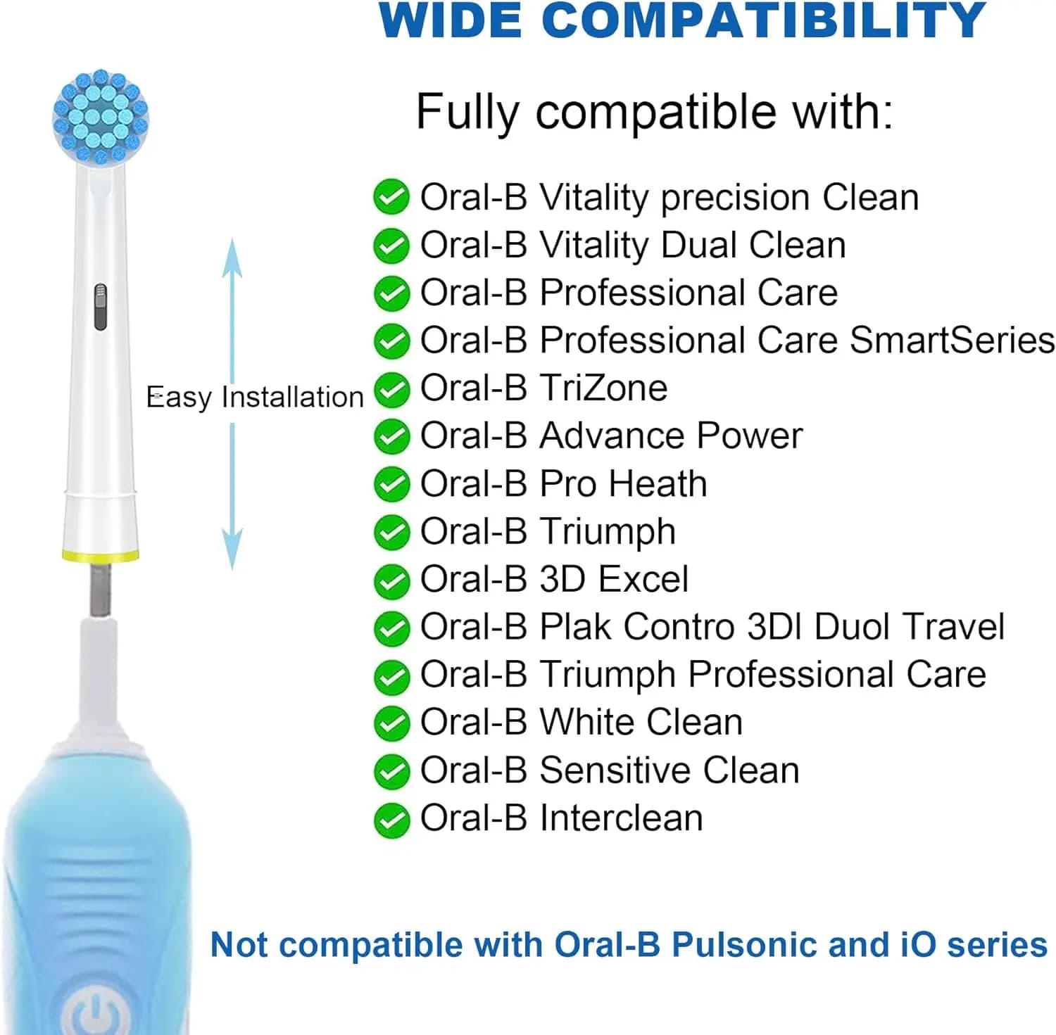 Têtes de brosse de rechange douces et sensibles pour brosse à dents électrique Oral B Braun, brossag