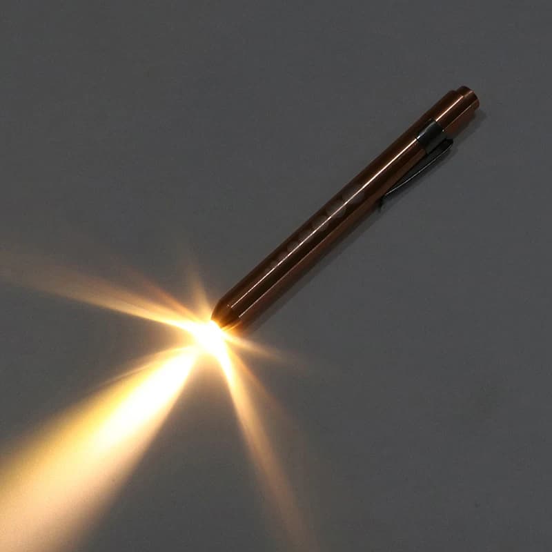 Lampe de poche LED réutilisable avec jauge de pupille, stylo à pince de poche, lampe torche médicale