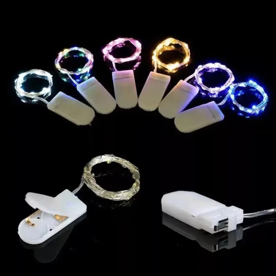 Guirlande lumineuse LED étanche en fil de cuivre, 5M, féerique, fonctionne à piles, bricolage, fête 