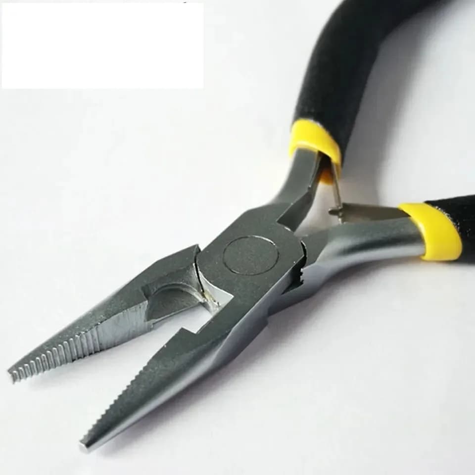 1 pièce Pince à bijoux portable et durable en acier au carbone forgé, légère, mini pince à bec rond,