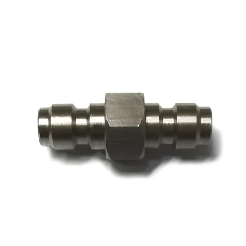 Adaptateur mâle à déconnexion rapide, en acier inoxydable, Double mâle, mamelon de remplissage 8MM, 
