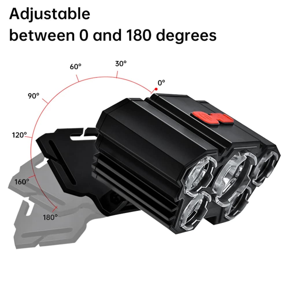 Phare Led Rechargeable par Usb, super lumineux, 5 Modes de fonctionnement, lampe frontale longue dis