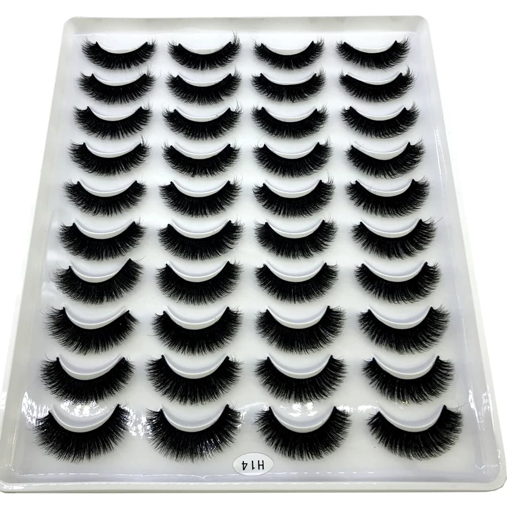 2023 nouveau 20 paires naturel long 3D vison faux cils faux cils kit de maquillage vison cils extens