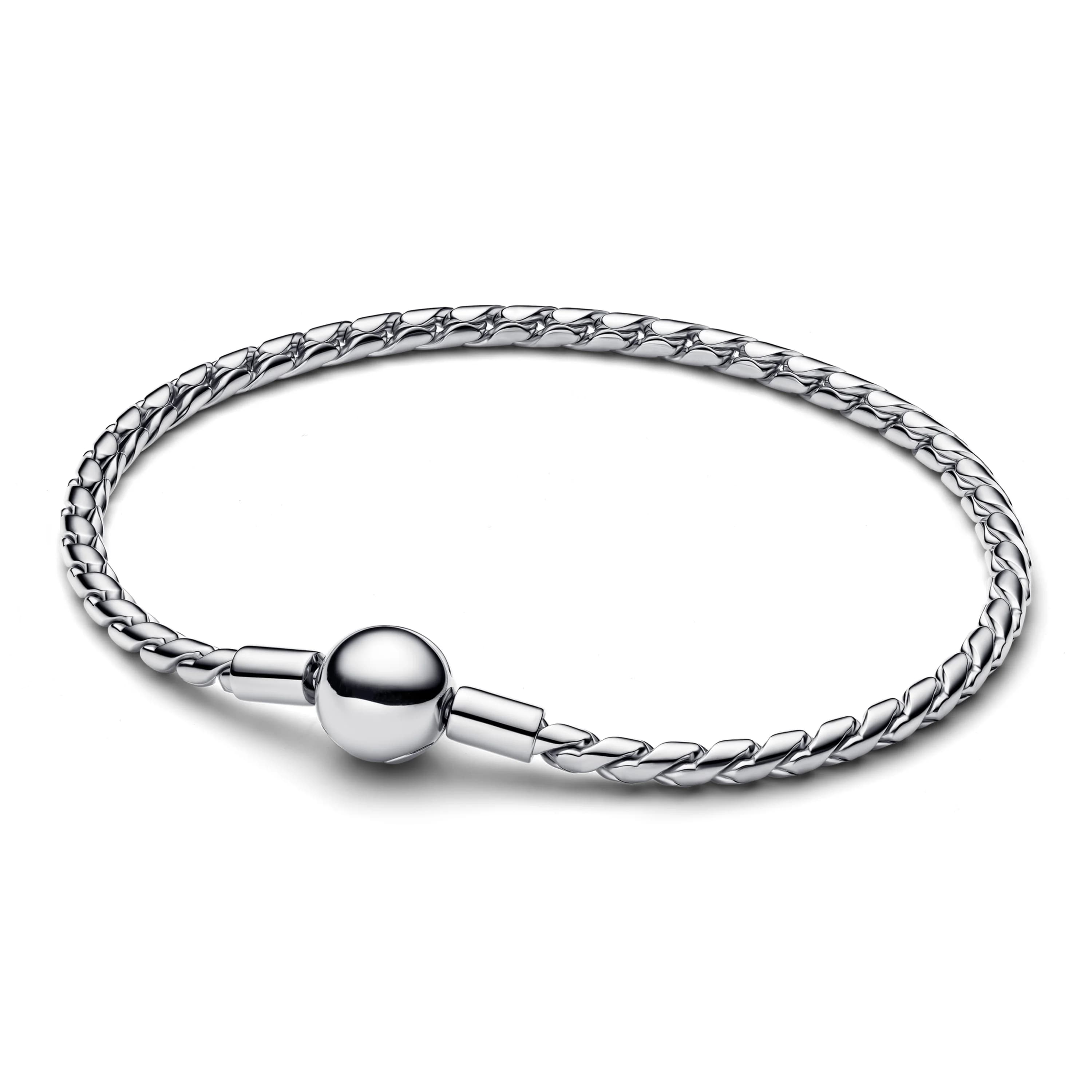 Bracelet en argent sterling 925% de luxe, maille tubulaire ronde en forme de cœur, serti de zircons,