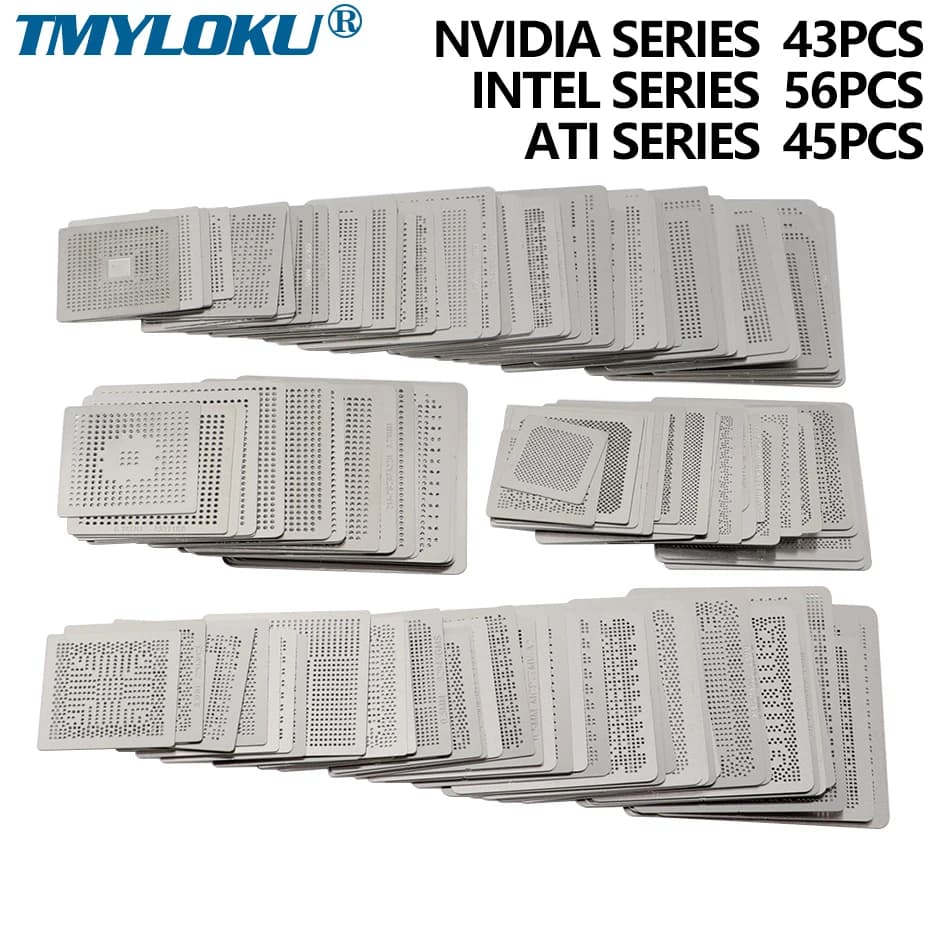 BGA – carte graphique à chaleur directe, 144 pièces/lot, pochoirs INTEL/ NVIDIA/ ATI, puces vidéo, K