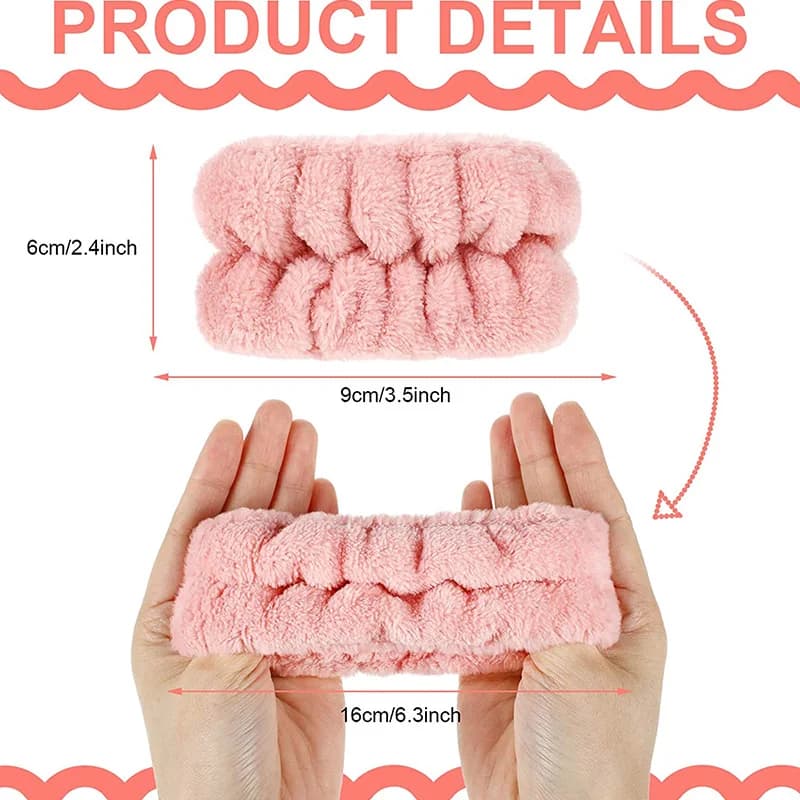 Bandeau de poignet en microfibre absorbant pour le lavage du visage, serviette de poignet, bandeau d