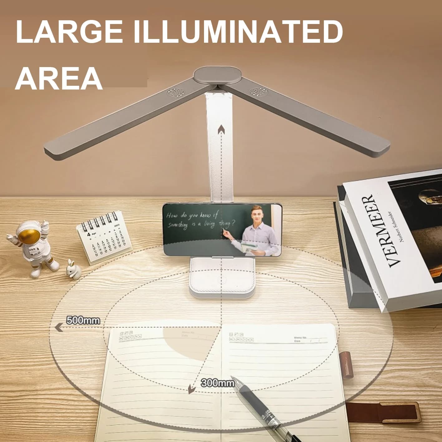 Lampe de bureau USB à 3 niveaux de luminosité réglable, veilleuse tactile, rechargeable par USB, pro
