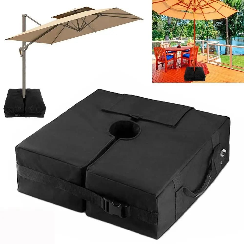 Base de parasol amovible avec poignées, sac de sable RapWeight, Wind-Verde Sun Umbrella, support de 
