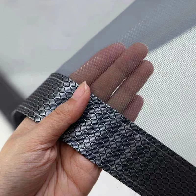 Moustiquaire magnétique grise, rideaux de taille personnalisée, moustiquaire de porte, fermeture aut