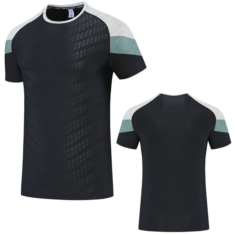 T-shirt de sport à manches courtes pour hommes, à la mode, pour musculation, Fitness, entraînement, 