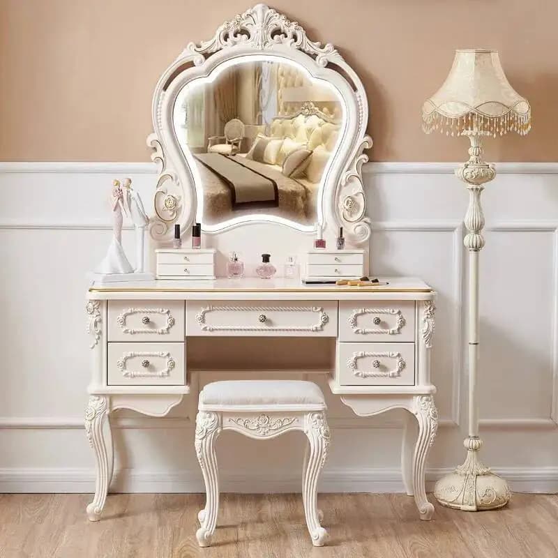 Coiffeuse de maquillage, commodes pour chambre à coucher, organisateur de bureau, coffre au trésor, 