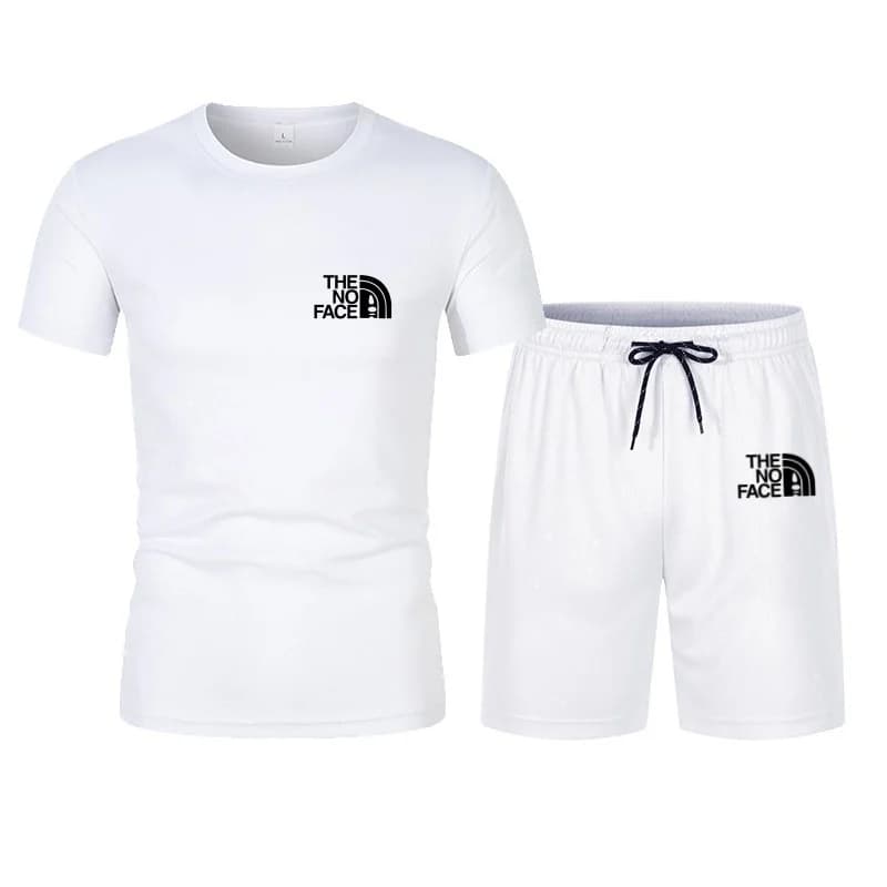 Tendance mode été : ensemble sport décontracté deux pièces, t-shirt à manches courtes + short tendan