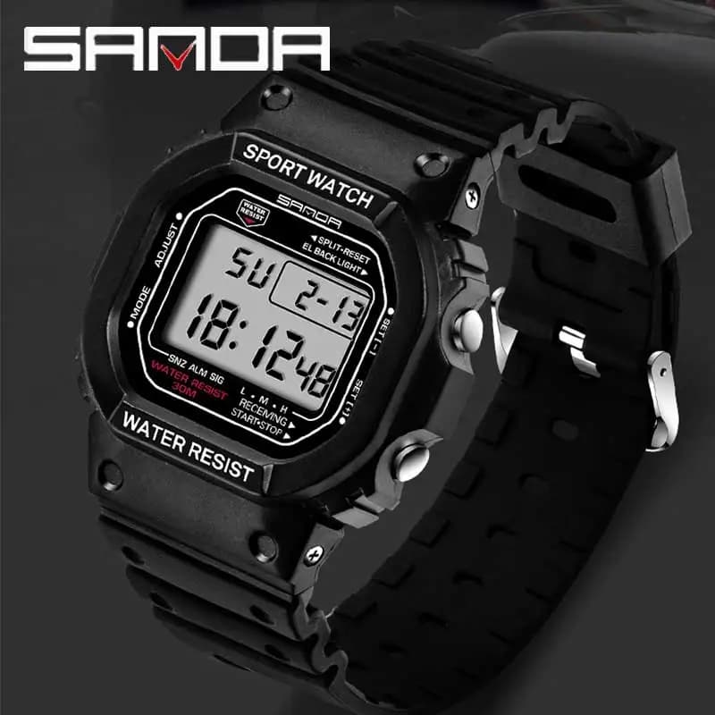 SANDA G Style LED montre numérique unisexe antichoc étanche montres de sport garçon fille chronomètr