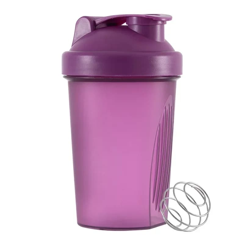 Bouteille shaker 400 ml pour protéines en poudre avec boule en acier inoxydable, sans BPA, pour la s