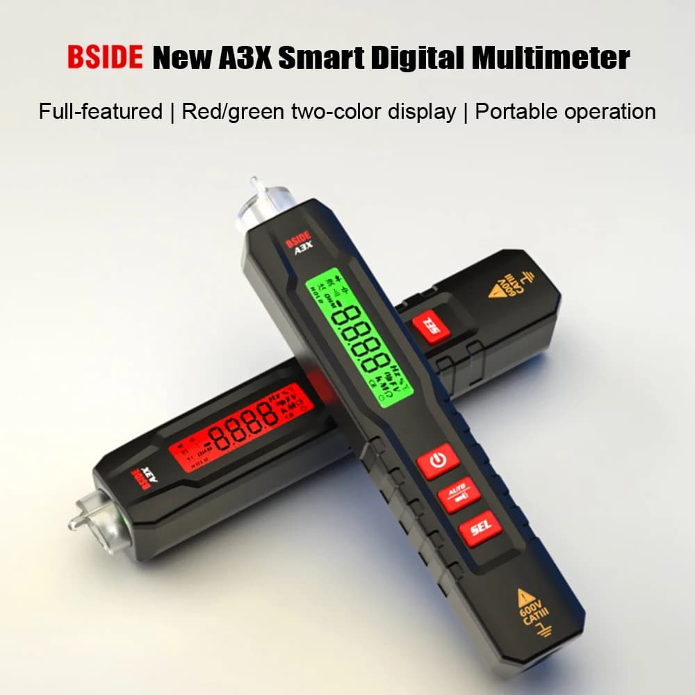 BSIDE multimètre numérique intelligent Type de stylo multitesteur True RMS voltmètre tension cc AC c
