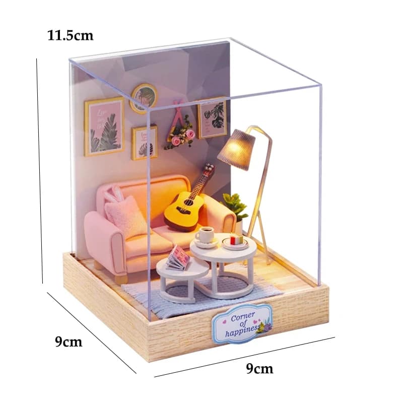 Maison de poupée Miniature à monter soi-même, Puzzle 3D, petite maison, Kit de modèle de constructio