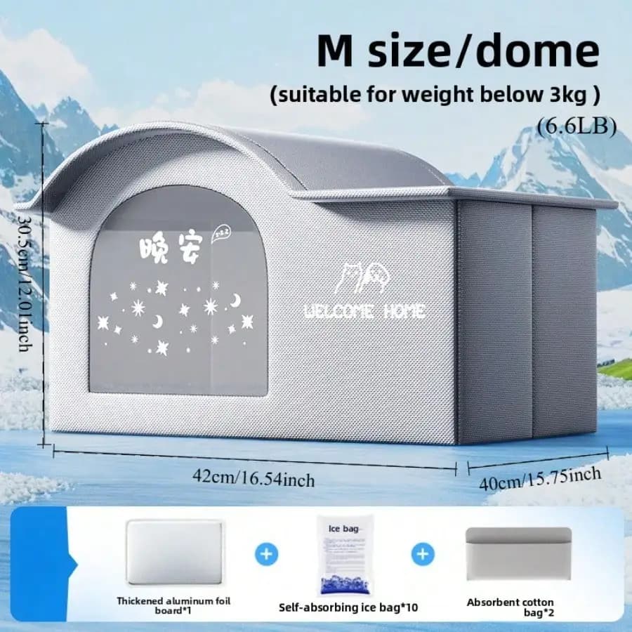 Maison de glace d'été pour petit chat et chien, lit de climatisation, outil de refroidissement d'été