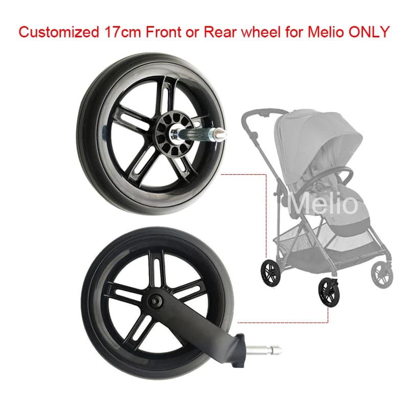 Seulement roue avant ou arrière Melio 17CM pour accessoires de Buggy Cybex Melio série 2/3/Carbon/Pr