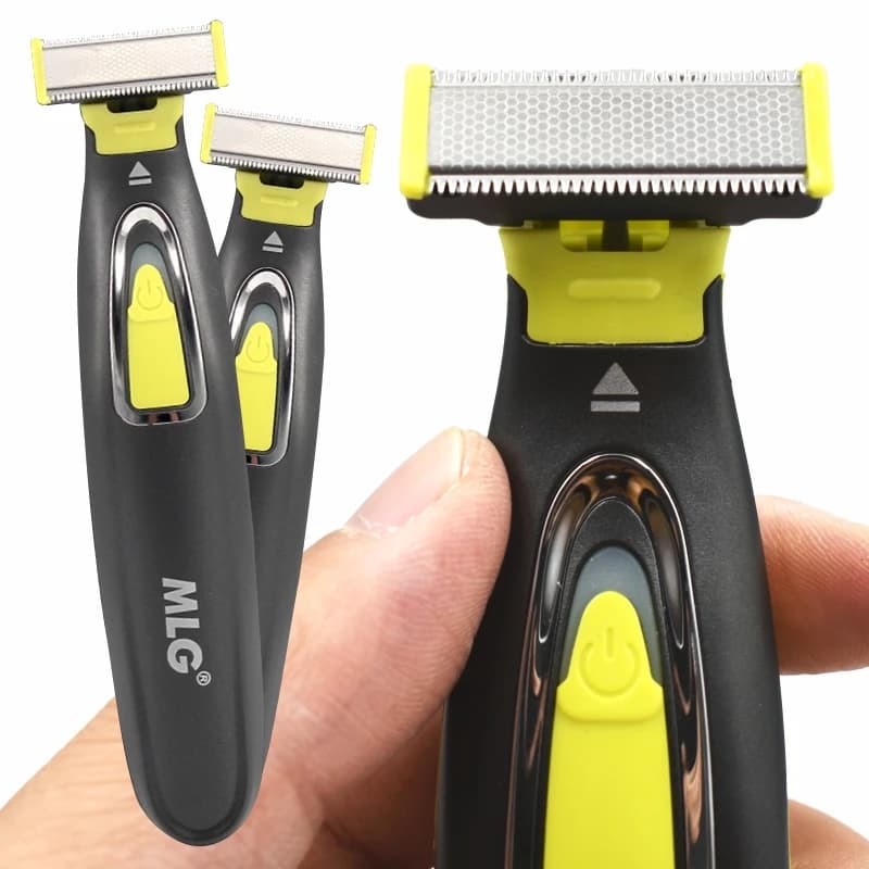 MLG USB Rechargeable étanche lavable Rechargeable rasoir électrique barbe rasoir corps tondeuse homm