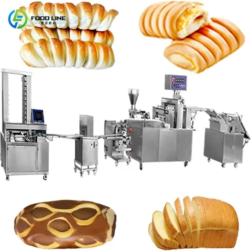 Machine à pain baguette commerciale, machine à pain de mie, ligne de production, équipement de boula