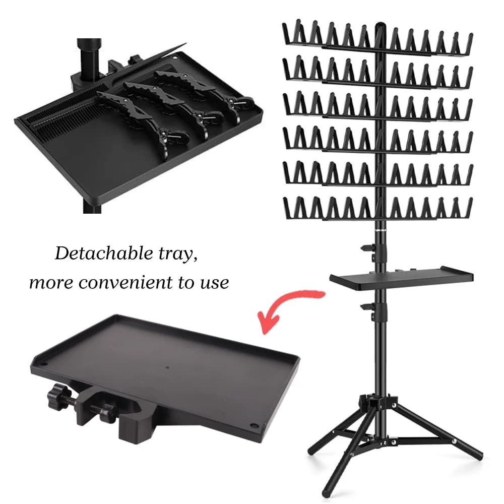 Support d'extension de cheveux, support de suspension, support de tressage, présentoir d'extension D