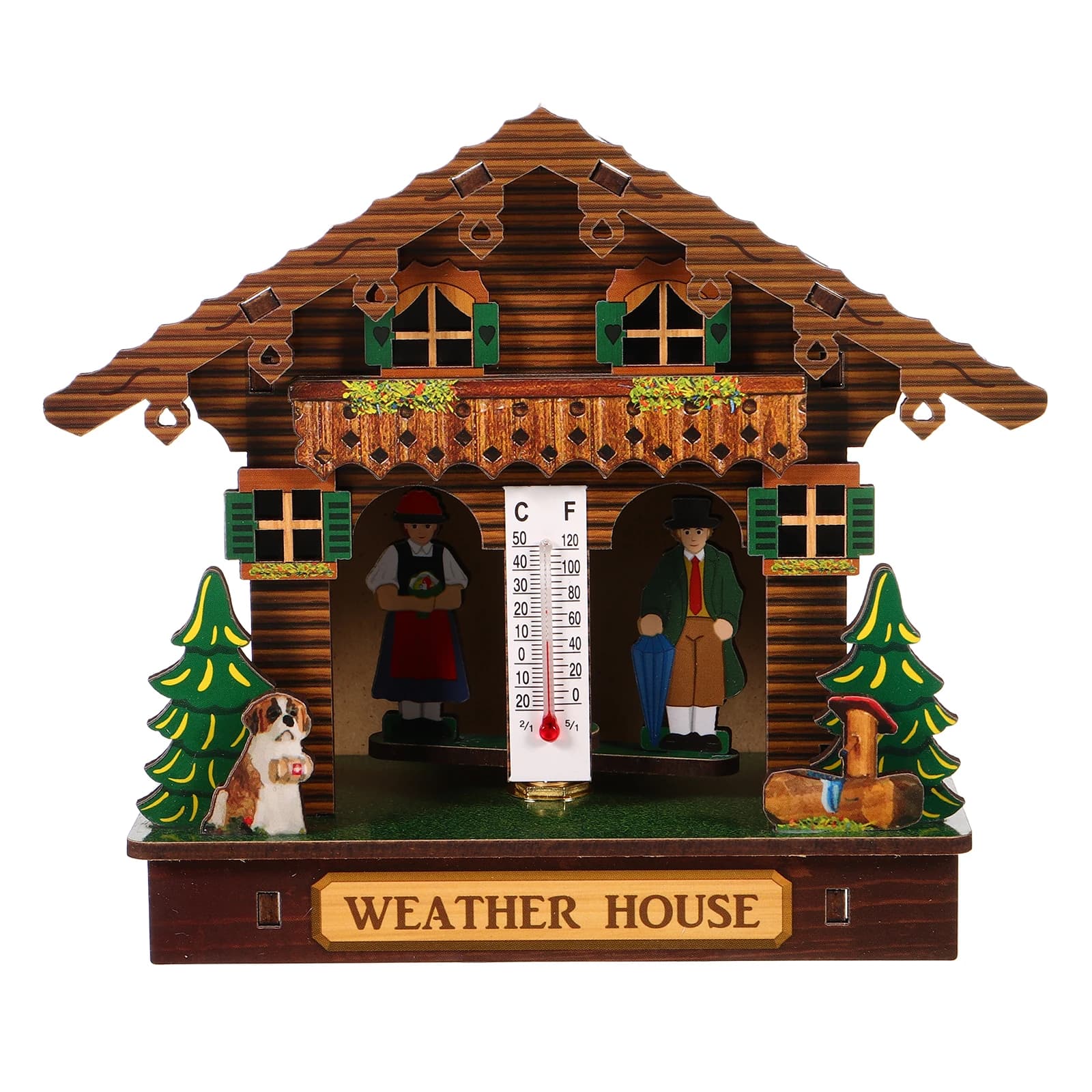 Baromètre de maison météo, thermomètre de fenêtre, Garage européen et américain, mur intérieur en bo