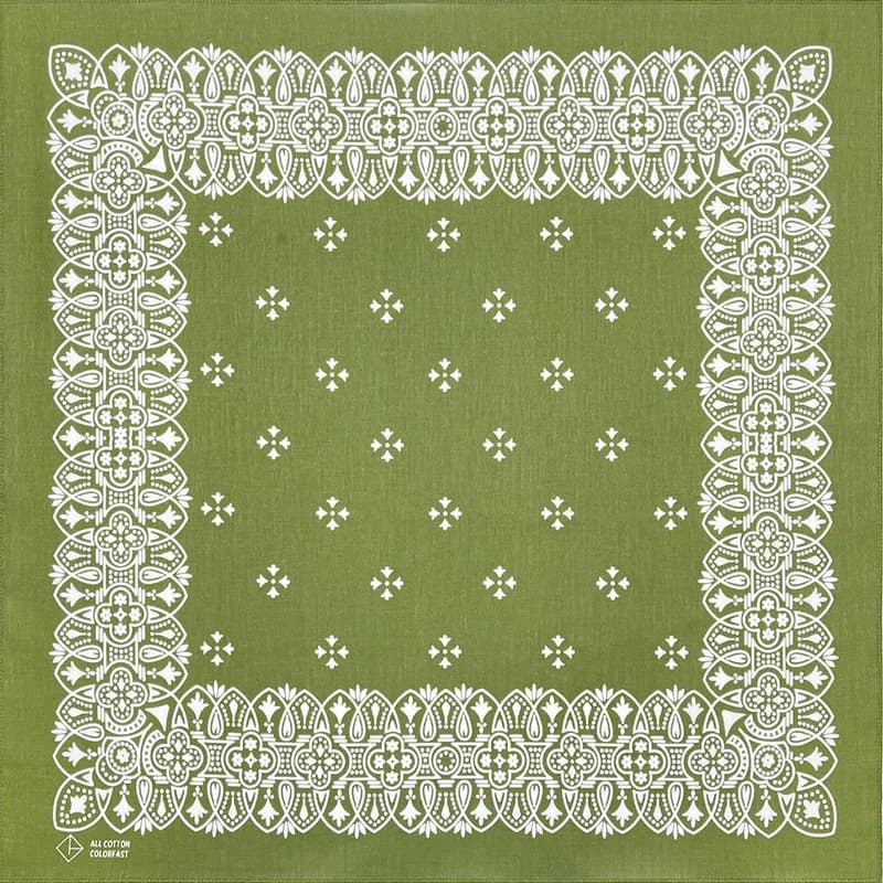 Haute qualité nouveau Design Hip Hop vert Olive coton carré écharpe marin Bandana écharpe ancre impr