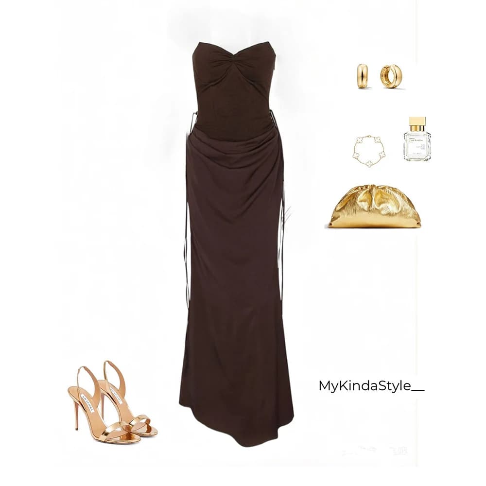 Suninheart Robe longue en satin sexy d'été, décolleté en cœur, robe de soirée ajustée plissée sans b