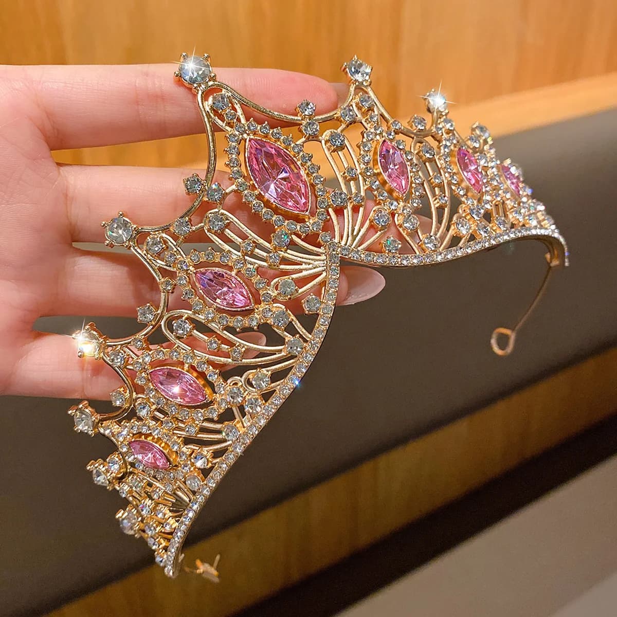 1 grande couronne, bandeau de tempérament à la mode, accessoire pour cheveux à vent doux, adapté aux