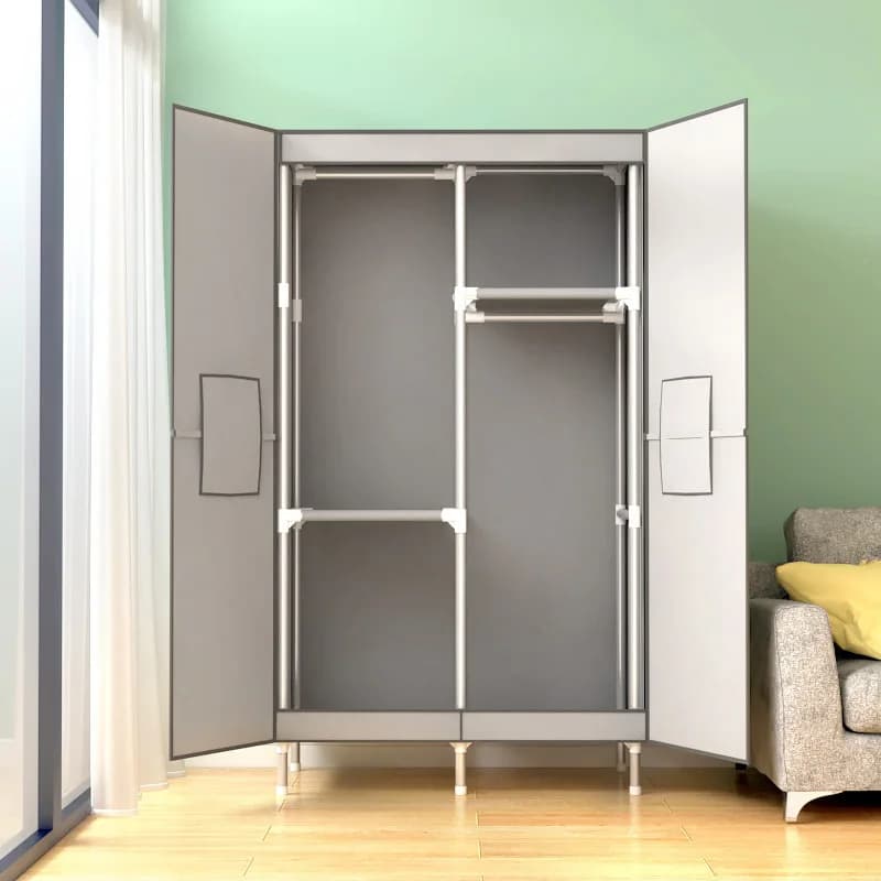 Armoire portative à porte magnétique, armoire en tissu renforcé, assemblage de chambre à coucher, ar